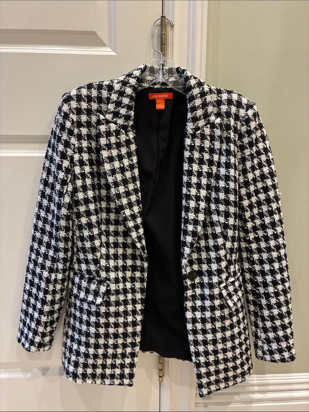 Joe Fresh Black and White Houndstooth Blazer Jacket
